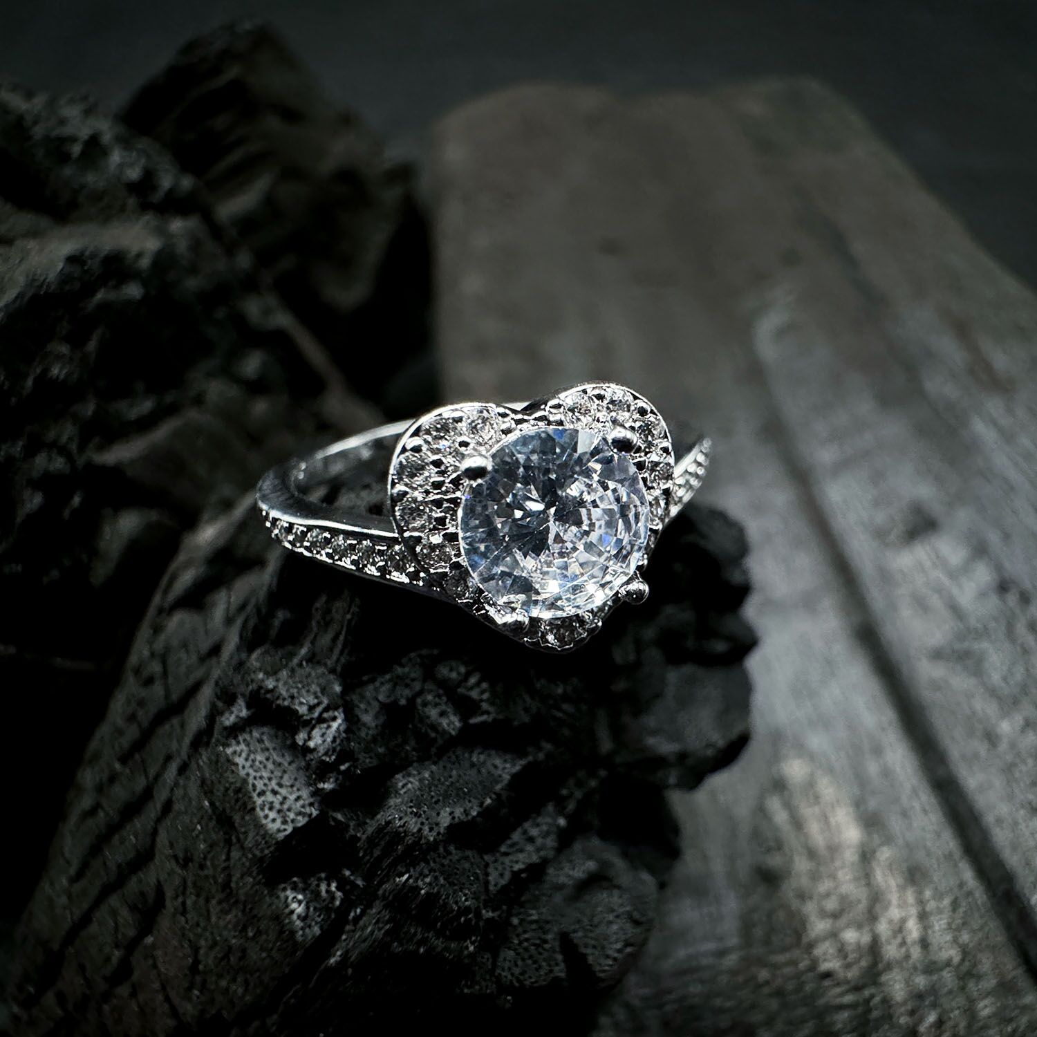 Heart's Desire Halo Engagement Ring